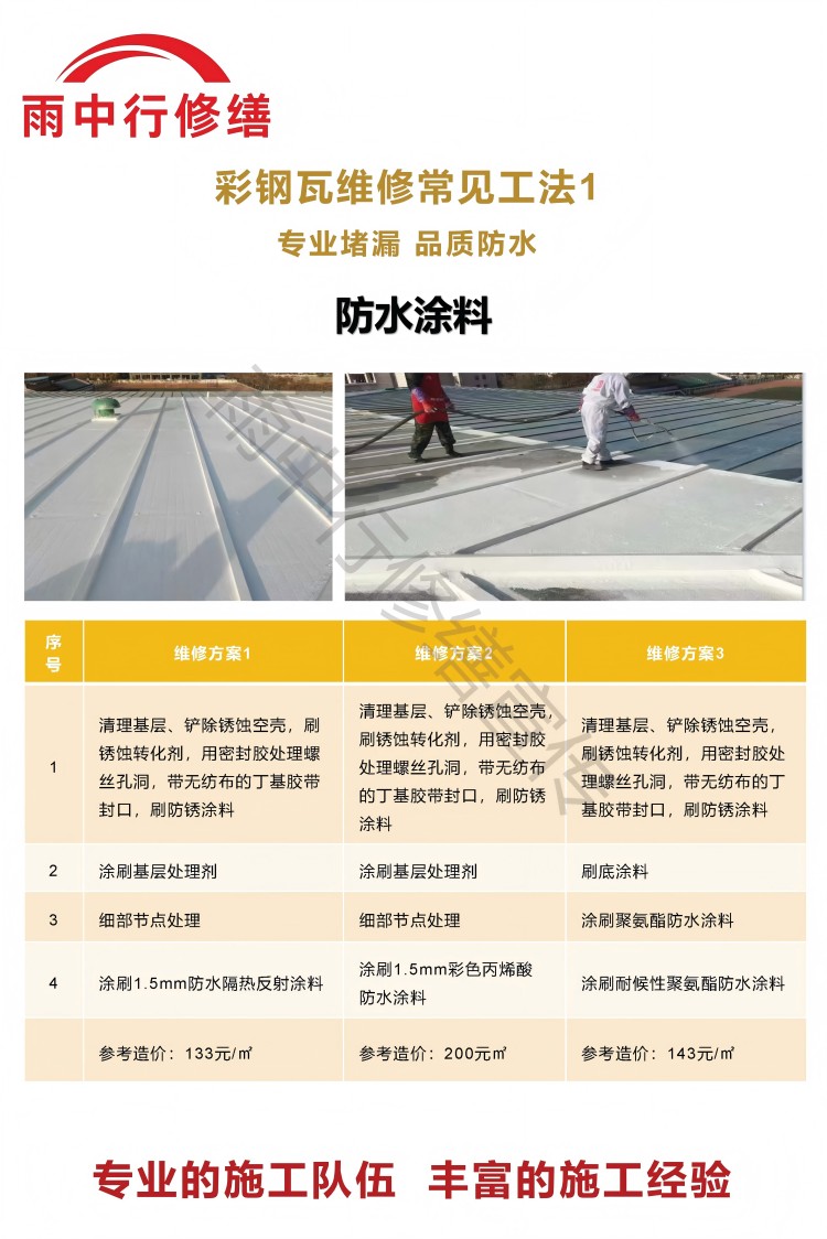 沔城回族镇彩钢瓦屋面翻新